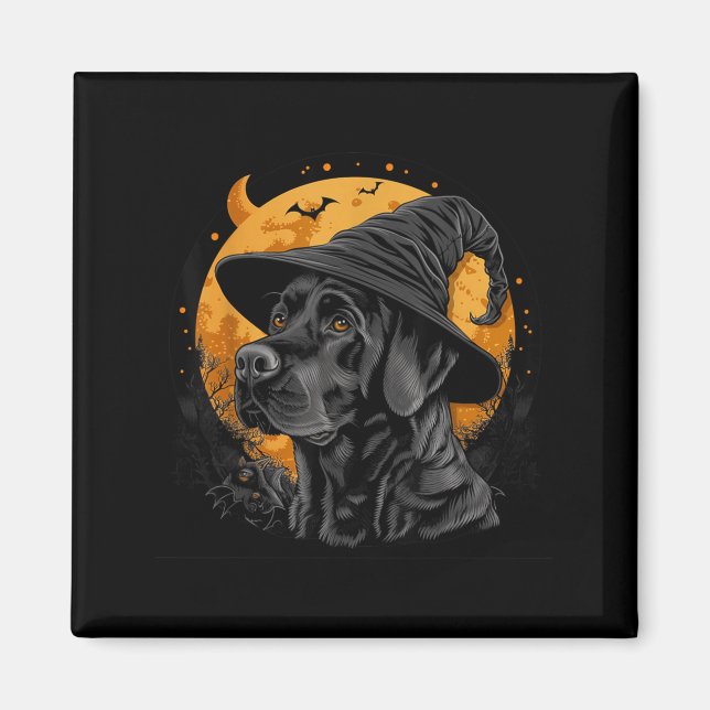Labrador Halloween Funny Cute Dog Black Lab Mum Magnet (Front)
