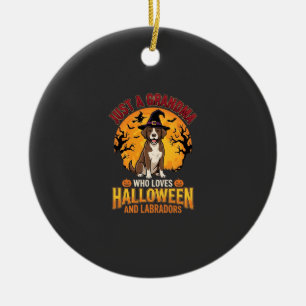 Labrador Halloween Grandma Dog Design_1 Ceramic Tree Decoration