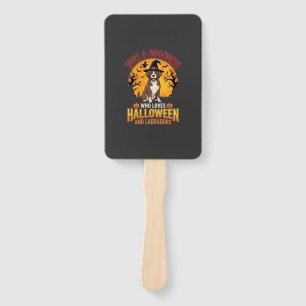 Labrador Halloween Grandma Dog Design_1 Hand Fan