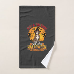 Labrador Halloween Grandma Dog Design_1 Hand Towel