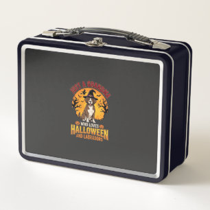 Labrador Halloween Grandma Dog Design_1 Metal Lunch Box