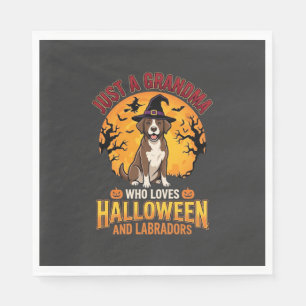 Labrador Halloween Grandma Dog Design_1 Napkin