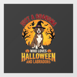 Labrador Halloween Grandma Dog Design_1 Window Cling