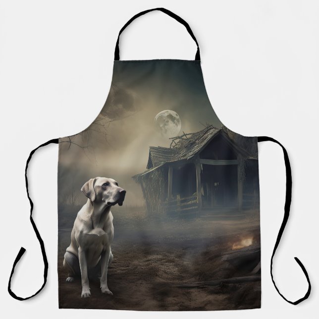 Labrador Halloween Scary Apron (Front)