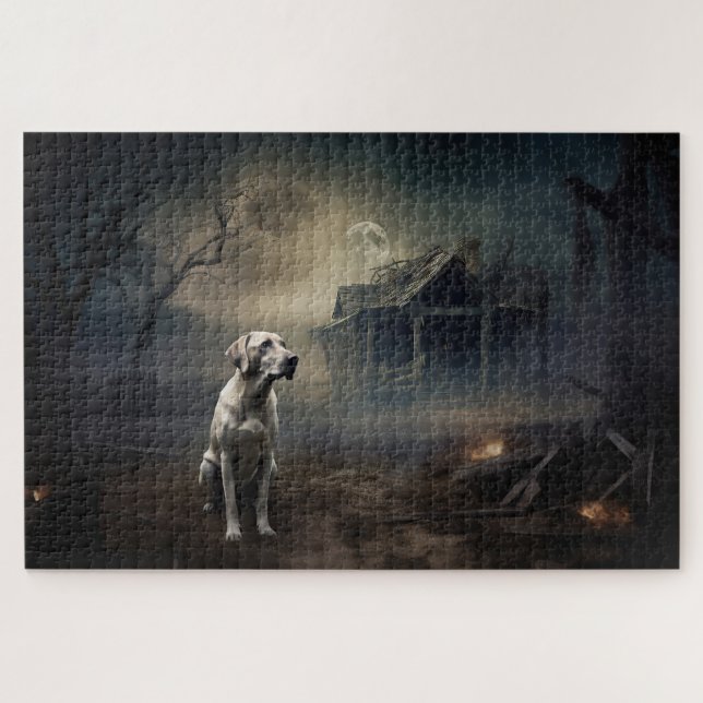 Labrador Halloween Scary Jigsaw Puzzle (Horizontal)