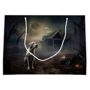 Labrador Halloween Scary Large Gift Bag
