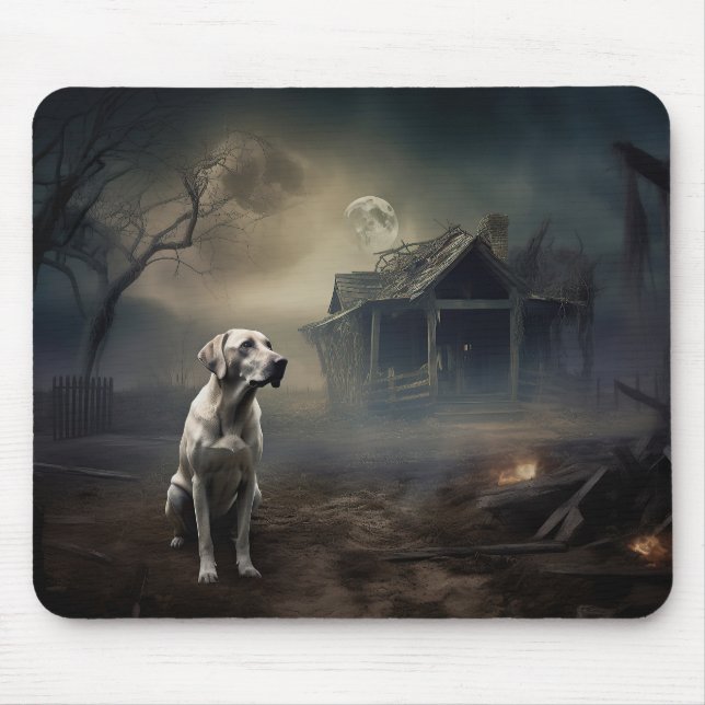 Labrador Halloween Scary Mouse Mat (Front)