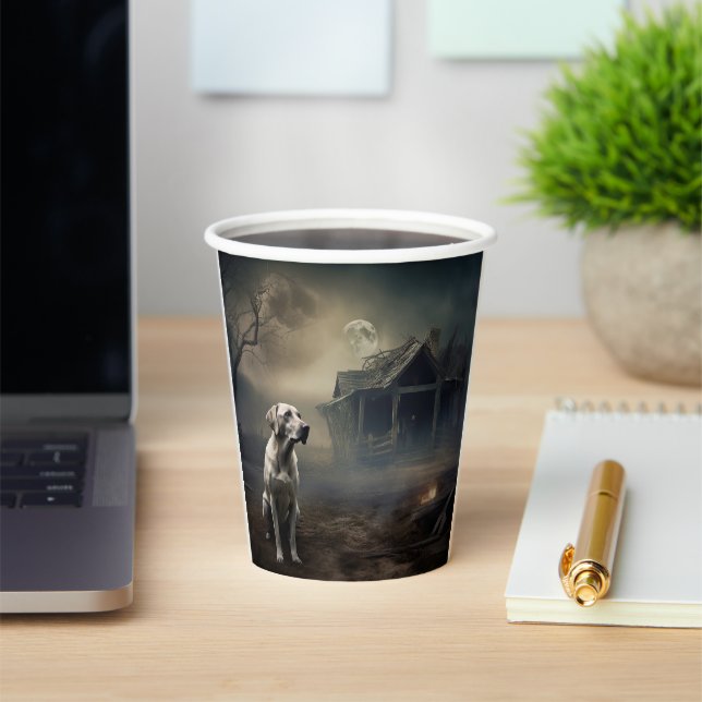 Labrador Halloween Scary Paper Cups (Insitu)