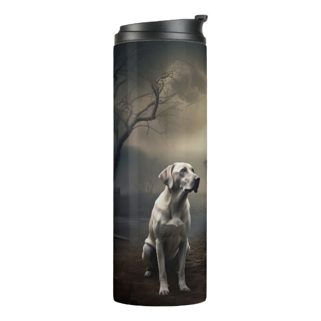 Labrador Halloween Scary Thermal Tumbler (Rotated Left)