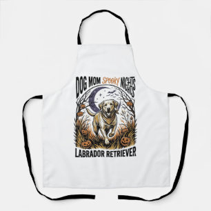 Labrador Halloween Shirt Vintage Dog Mum Graphic_1 Apron
