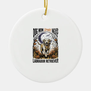 Labrador Halloween Shirt Vintage Dog Mum Graphic_1 Ceramic Tree Decoration