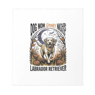 Labrador Halloween Shirt Vintage Dog Mum Graphic_1 Notepad