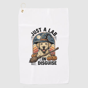 Labrador Halloween Shirt Vintage Witch Dog Costume Golf Towel