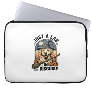 Labrador Halloween Shirt Vintage Witch Dog Costume Laptop Sleeve