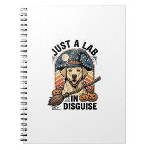 Labrador Halloween Shirt Vintage Witch Dog Costume Notebook