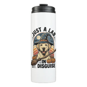 Labrador Halloween Shirt Vintage Witch Dog Costume Thermal Tumbler