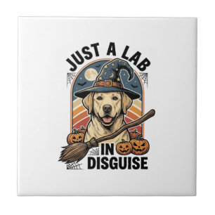 Labrador Halloween Shirt Vintage Witch Dog Costume Tile