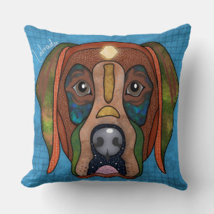 Labrador hand-painted Throw Pillow