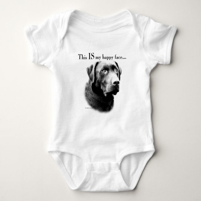 Labrador Happy Face Baby Bodysuit (Front)