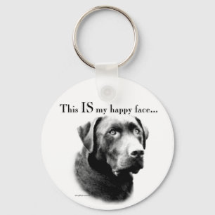 Labrador Happy Face Key Ring