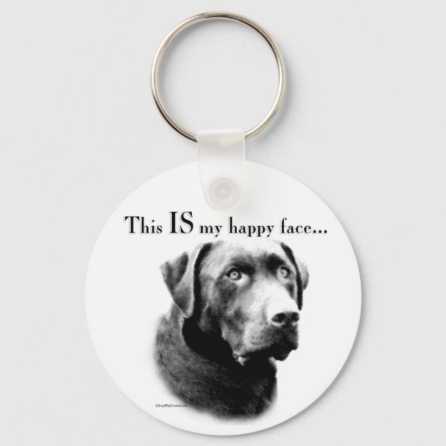 Labrador Happy Face Key Ring (Front)