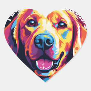 Labrador heart sticker