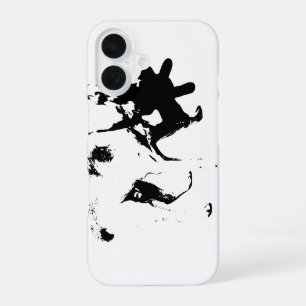 Labrador In Action – Bold Linework iPhone 16 Case