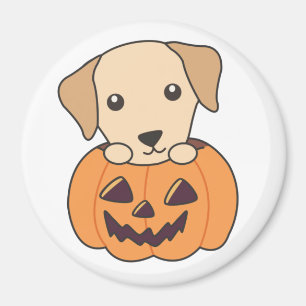 Labrador In Pumpkin Cute Dogs Happy Halloween Magnet