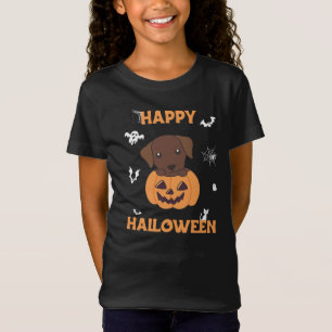 Labrador In Pumpkin Cute Dogs Happy Halloween T-Shirt