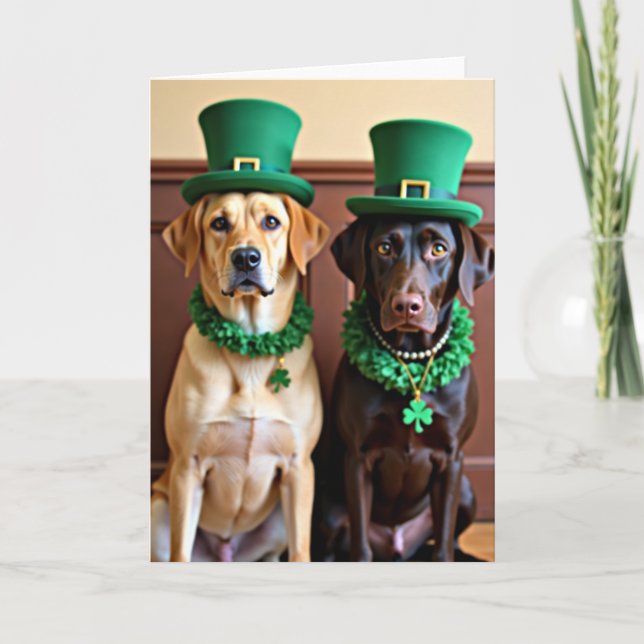Labrador Irish Celebration Card (Front)