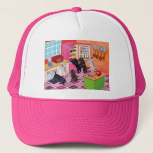 Labrador Kitchen Party Painting Trucker Hat