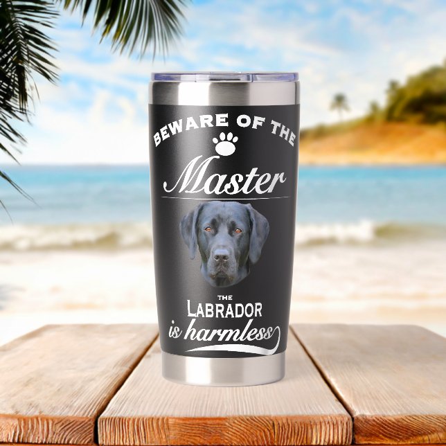 Labrador Labrador Dog Labrador Beware Master Insulated Tumbler (Beach (Rotated))