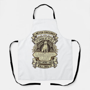 Labrador Lady Dog Crown Shield_1 Apron