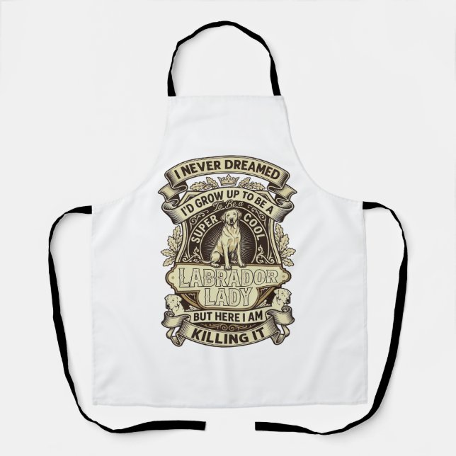 Labrador Lady Dog Crown Shield_1 Apron (Front)
