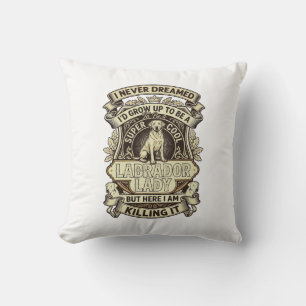 Labrador Lady Dog Crown Shield_1 Cushion