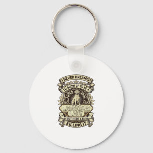 Labrador Lady Dog Crown Shield_1 Key Ring