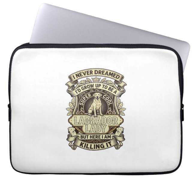 Labrador Lady Dog Crown Shield_1 Laptop Sleeve (Front)