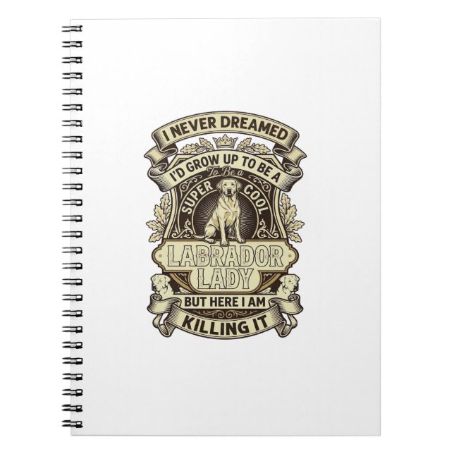 Labrador Lady Dog Crown Shield_1 Notebook (Front)