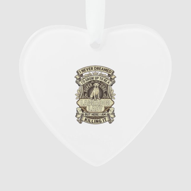 Labrador Lady Dog Crown Shield_1 Ornament (Front)