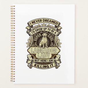 Labrador Lady Dog Crown Shield_1 Planner