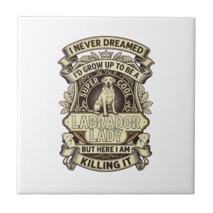 Labrador Lady Dog Crown Shield_1 Tile