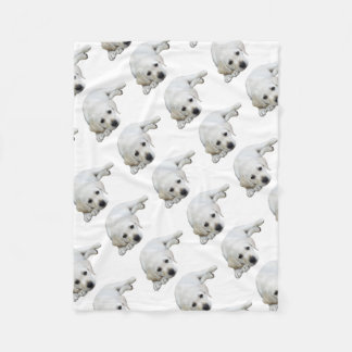 Labrador Looking Upwards Fleece Blanket