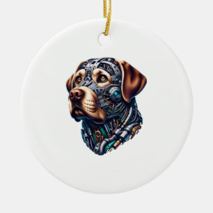 Labrador Lover Android Inspired Art Ceramic Tree Decoration