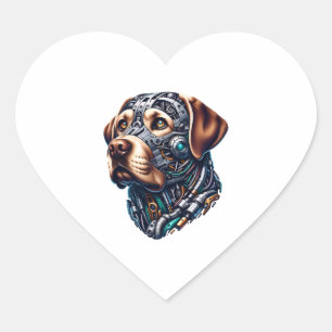 Labrador Lover Android Inspired Art Heart Sticker