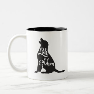 Labrador Mama Funny Dog Mum - Lab dog Two-Tone Coffee Mug