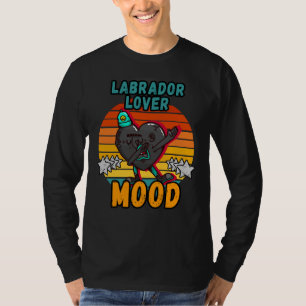 Labrador Mood Moody Dabbing Vintage Retro And Colo T-Shirt