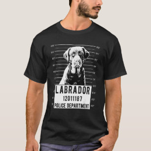 Labrador Mug Shot Criminal Dog T-Shirt