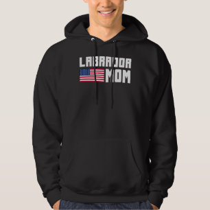 Labrador Mum American Flag Hoodie