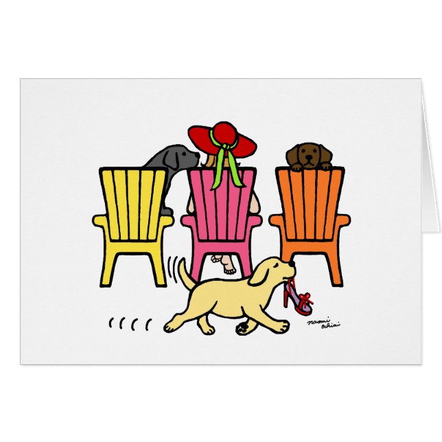 Labrador Mum at Poolside (Front Horizontal)