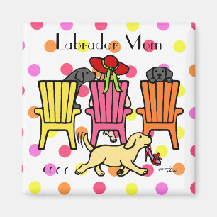 Labrador Mum at Poolside Magnet